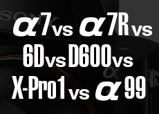 α7 vs α7R vs 6D vs D600 vs X-Pro1 vs α99