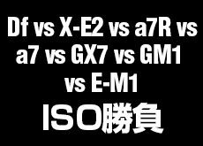Df vs X-E2 vs α7R vs α7 vs GX7 vs GM1 vs E-M1 ISO勝負
