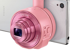 レンズスタイルカメラ「DSC-QX10」（ピンク）
