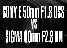 SONY E 50mm F1.8 OSS vs SIGMA 60mm F2.8 DN