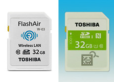 東芝　直接ネットにアップできる「FlashAir III」と、NFC搭載のSDHCメモリカードを発表！