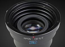 世界初 中判レンズ用フォーカルレデューサーアダプター KIPON「BAVEYES HB-S/E 0.7x」