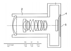 オリンパスのマイクロフォーサーズレンズ用レンズ「12-35mm F1.8-2.4」の特許