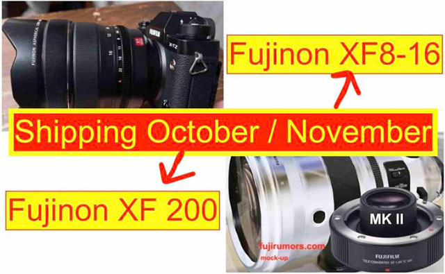 富士フイルム「XF8-16mmF2.8 R LM WR」と「XF200mmF2 R LM OIS WR」の発売は10月～11月になる！？