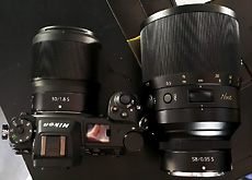 ニコン「NIKKOR Z 58mm f/0.95 S Noct」と「NIKKOR Z 50mm f/1.8 S」の比較画像。