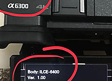 ボディにα6300と刻印されたソニーα6400が存在する模様。