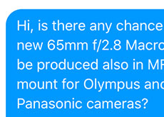Venus Opticsから近日中にマイクロフォーサーズ用「LAOWA 65mm f/2.8 2x Ultra Macro APO」が登場する！？