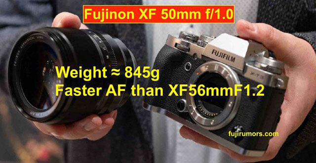 富士フイルム「XF50mmF1.0 R WR」は、XF56mmF1.2 RよりAFが高速だが倍の重さになる！？