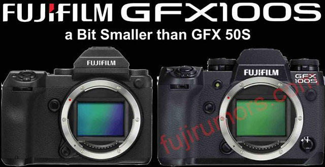 富士フイルムの小型GFX100「GFX100S」は、「GFX50S」よりも少し小さいボディサイズになる！？
