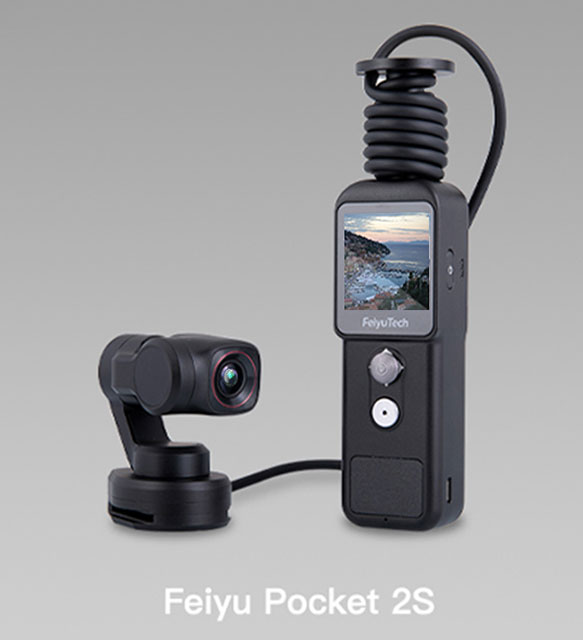 カメラとモニターが分離するポケットサイズのジンバルカメラ「Feiyu Pocket 2S (フェイユーポケット2S)」