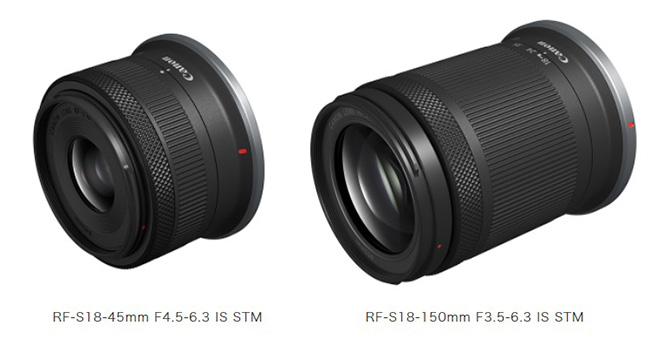 キヤノンがEOS RシリーズのAPS-C用レンズ「RF-Sレンズ」2機種を発売。「RF-S18-45mm F4.5-6.3 IS STM」と「RF-S18-150mm F3.5-6.3 IS STM」