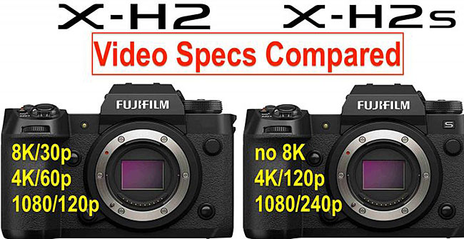 富士フイルム「X-H2」と「X-H2S」の動画スペック比較！？