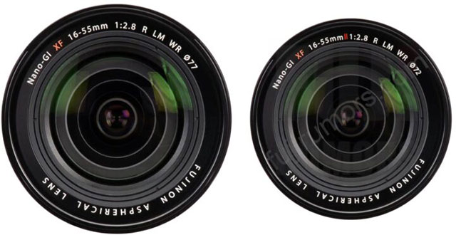 富士フイルム「XF16-55mmF2.8 II」のフィルター系は72mmになる！？