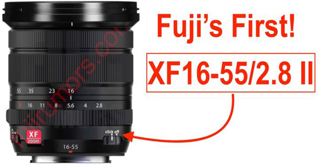 富士フイルム「XF16-55mmF2.8 II」には、クリック／デクリックスイッチが搭載される！？