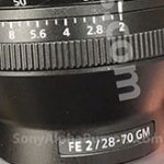 ソニー「FE 28-70mm F2 GM」のリーク画像。