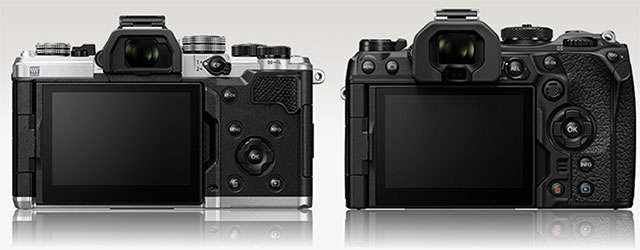 OMデジタルの「OM-3」と「OM-1 Mark II」のサイズ比較。