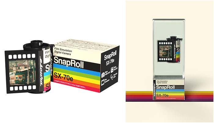 フィルムパトローネ型デジカメ「SnapRoll」