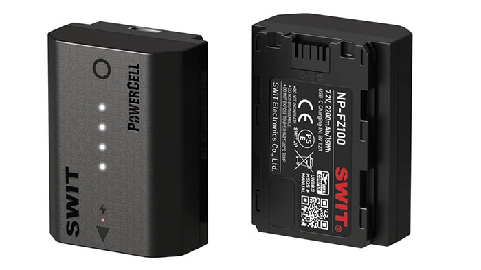 SWITの互換バッテリー「Powercell」シリーズ。「LP-E6P」「NP-W235」「NP-FZ100」「EN-EL15c」互換対応。