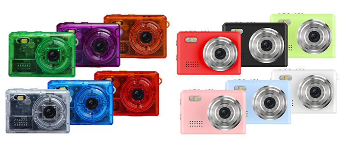 18gつまめるデジカメ「SMC-01」にスケルトン追加──クリア6色で全12色展開へ