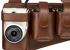 カメラ女子向き!?Qシリーズ用アクセサリー。カメラケース(O-CC151&O-CC1512)、ホルスターケース(O-CC1513)、02/06用レンズケース(O-CC1516)、3Wayストラップ(O-ST151)