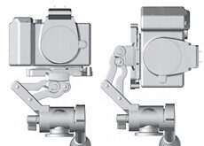 Velbon 雲台でのカメラ縦横を切り替える、新型アングルチェンジャー